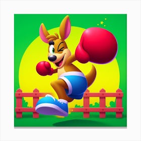 Boxing Kangaroo Canvas Print