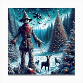 The scarecrow, Christmas (Variant 4) Canvas Print