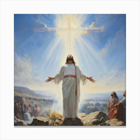 A Depiction Of A Sunday Morning Where The Essence Of The Resurrection After Jesus Christs Crucifixi (5) Canvas Print