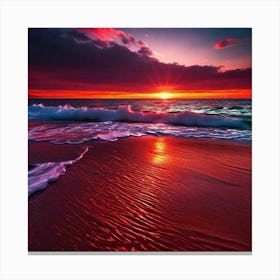 Sunset On The Beach 560 Canvas Print