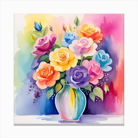 Colorful Roses Canvas Print