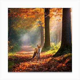 Fox In The Forest 2 Canvas Print