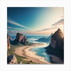 Landscape Stock Videos & Royalty-Free Footage 1 Canvas Print