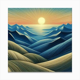 Sunrise Over The Ocean Canvas Print