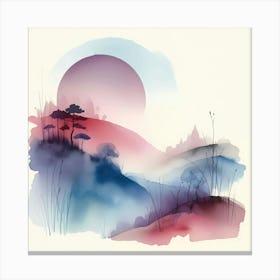 Watercolor Landscape 6 Canvas Print