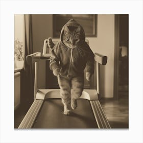 A Cat Running  Canvas Print