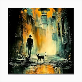 Cat-Human Encounters Of The Third Kind (V) Canvas Print