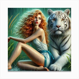 White Tiger 47 Canvas Print