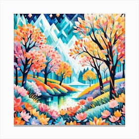 Beautiful Autumn Forest Canvas Print