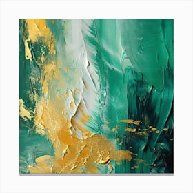Abstract Of Green And Gold Canvas Print