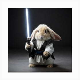 Bunny In Star Wars Costume Canvas Print