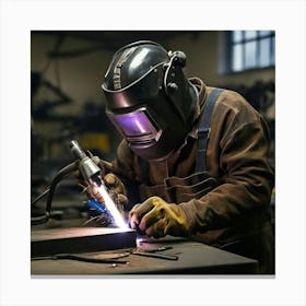 Welder Welding Metal Canvas Print