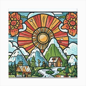 Small mountain village 8 Canvas Print