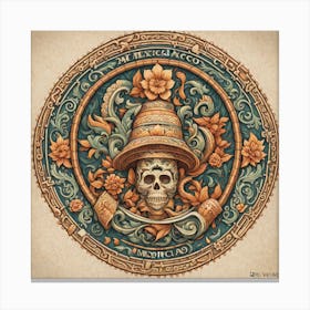 Day Of The Dead Skull 118 Canvas Print