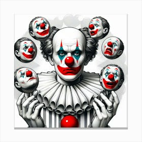 Clown Juggler Canvas Print