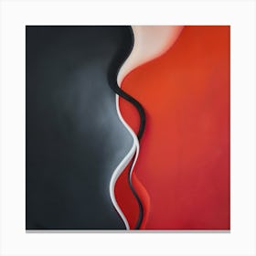 Abstract Red And Black Painting Canvas Print