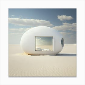 Pod House In The Desert Canvas Print