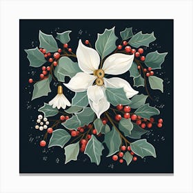 Christmas Holly Canvas Print