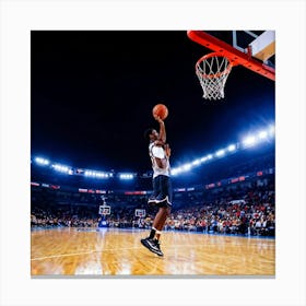 Basketball Player Dunks 2 Canvas Print