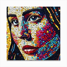 Pikaso Texttoimage Vibrant Textured Mosaic Portrait Art (1) Canvas Print