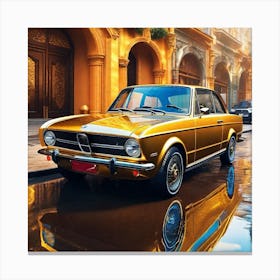 Golden Bmw Canvas Print