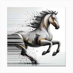 Horse In Abstract Illustration Canvas Print