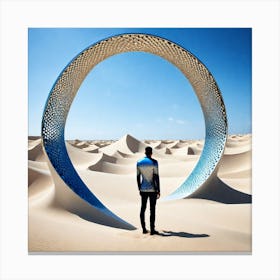 Man In The Desert 149 Canvas Print