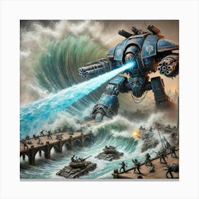 Leviathanus Tidal Blast Iron Commonwealth Canvas Print