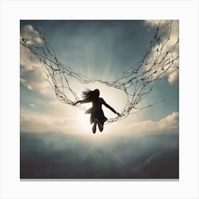 A person breaking free from their limitations and embracing their full potential. Canvas Print