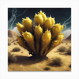 Cactus In The Desert Canvas Print