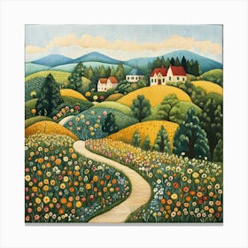 European Countryside Tapestry 16 Canvas Print