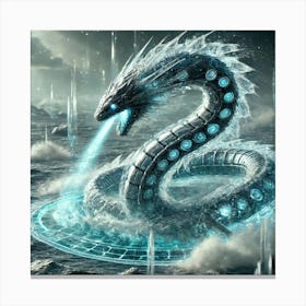 A High Tech, Sci Fi Depiction Of Aquorax, The Hydr Converted Canvas Print