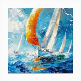 Sailboats Canvas Print