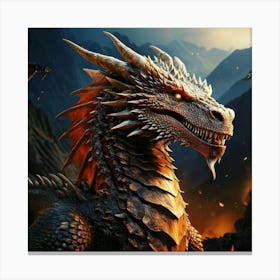 Firefly Majestic Earth Dragon A Regal And Powerful Mythical Creature 51386 Canvas Print