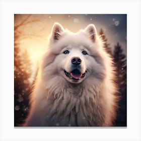 Samoyed Dog Canvas Print