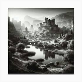 The reuins of a lost civilization Canvas Print
