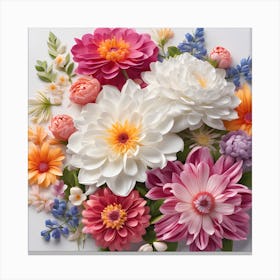 Dahlias Canvas Print