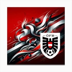 Austria National Football Team Logo Wall Art 1 Canvas Print