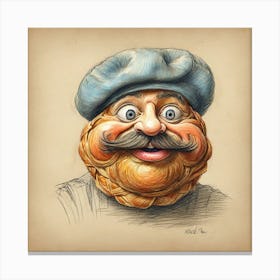 Man With A Mustache 4 Canvas Print