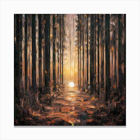 Abstract Art Forest Canvas Print