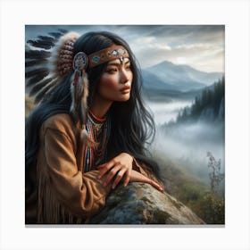 Native American Woman 3 Canvas Print
