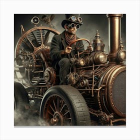 Steampunk Steam Engine Canvas Print