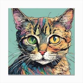 Cat Painting Canvas Print