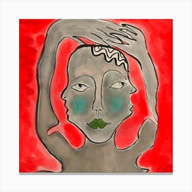 Portrait Of Two Faces Canvas Print