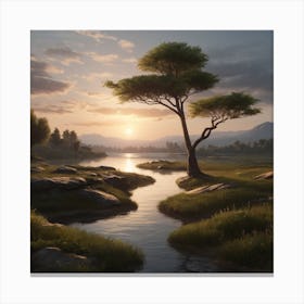 Landscape Painting 1 Canvas Print