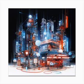 Futuristic City 37 Canvas Print