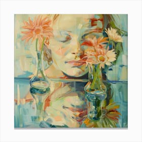 ReflectionsOfTheSoul. Serene Face is Kissed by the Hues of Serenity. Canvas Print