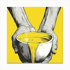 Yellow Bowl Of Soup Canvas Print