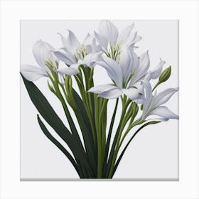 White Lilies myluckycharm 1 Canvas Print