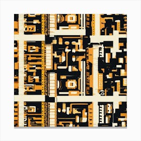 Office flat art, 246 Canvas Print